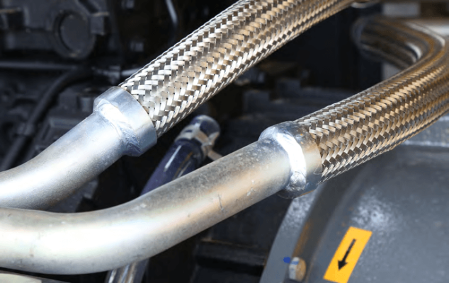 Metal braided hose for improved safety and longevity